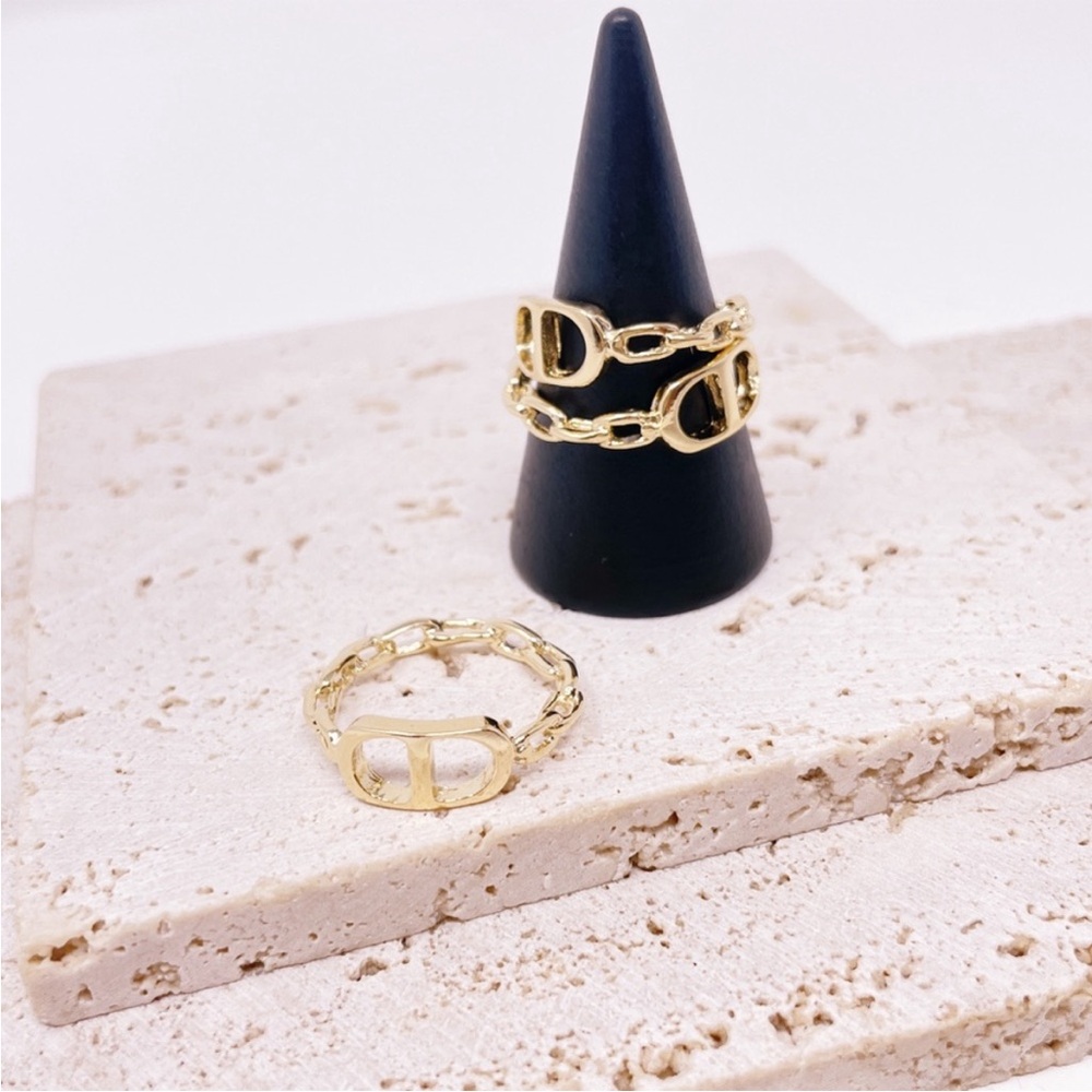 18k Gold filled Ring Chain Style - Picture 5 of 8